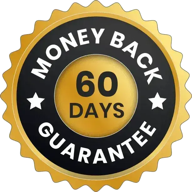 Arialief 60-day money-back guarantee badge